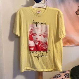 Supreme Madonna Tee Pale Yellow